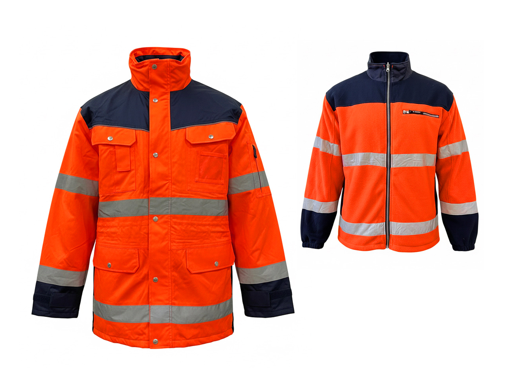 Nowa kurtka robocza odblaskowa z polarem Berner, rozmiar L