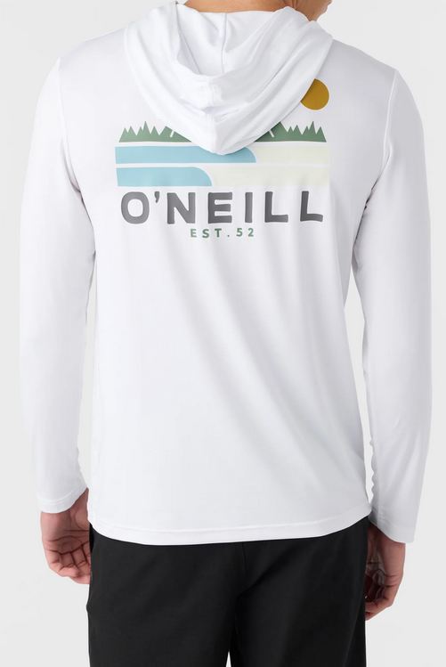 NOWA MĘSKA BLUZA O\'NEILL TRVLR UPF HOODED L/S SHIRT SNOW WHITE ROZMIAR M