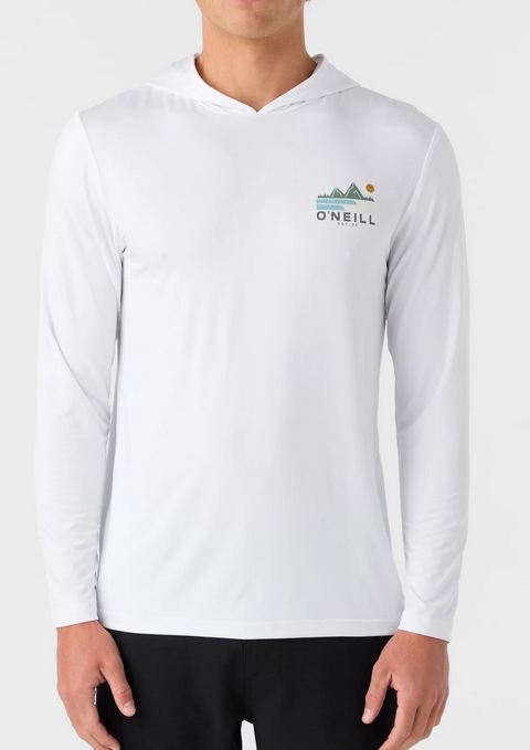 NOWA MĘSKA BLUZA O\'NEILL TRVLR UPF HOODED L/S SHIRT SNOW WHITE ROZMIAR M