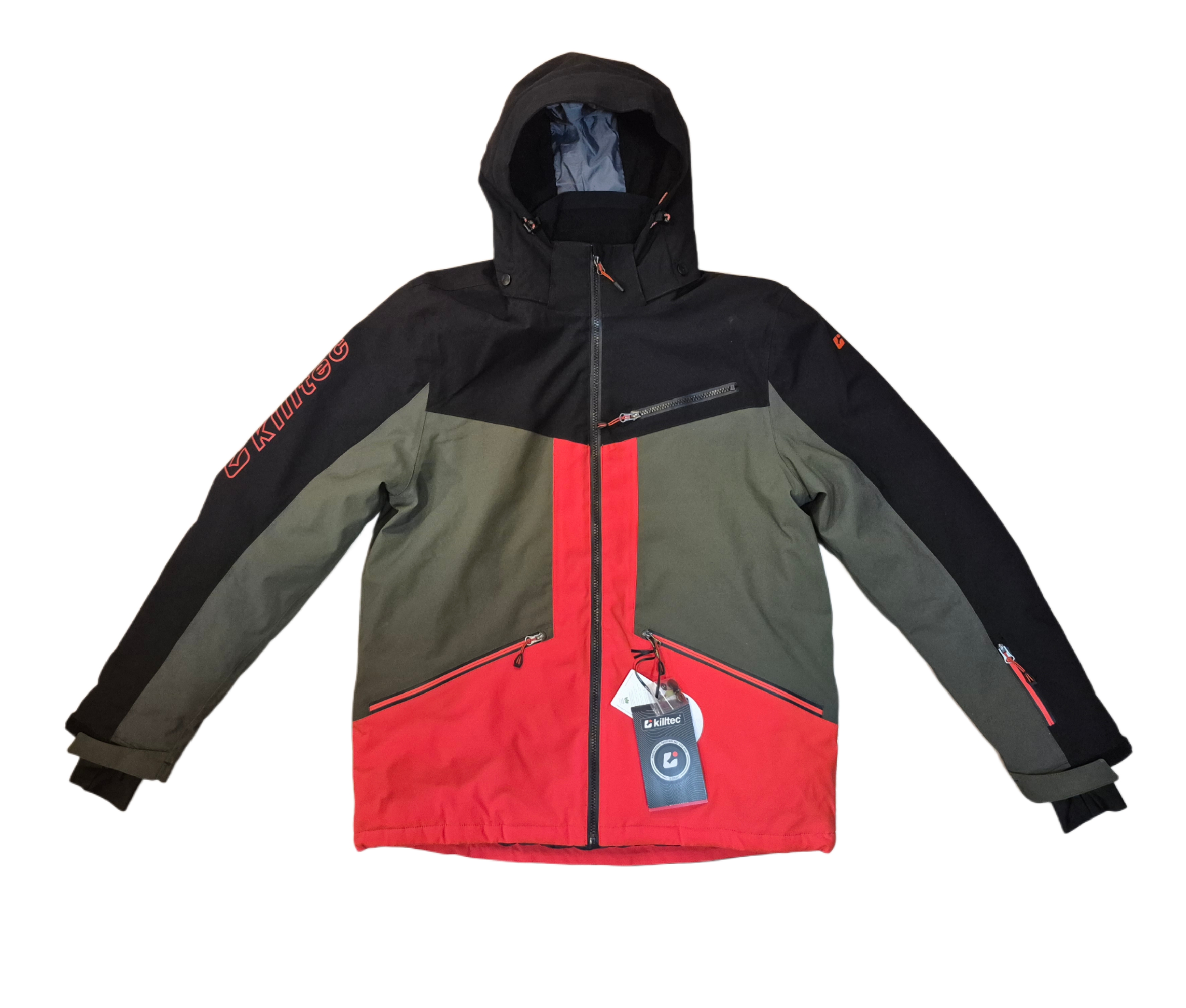 NOWA MĘSKA KURTKA NARCIARSKA KILLTEC MN SKI JACKET ISAT DARK OLIVE/RED ROZMIAR XXL