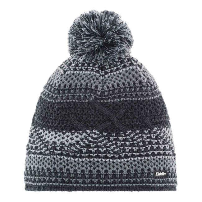 NOWA CZAPKA EISBAR BROCK POMPON MU GRAPHITE/ANTHRACITE - MERINO