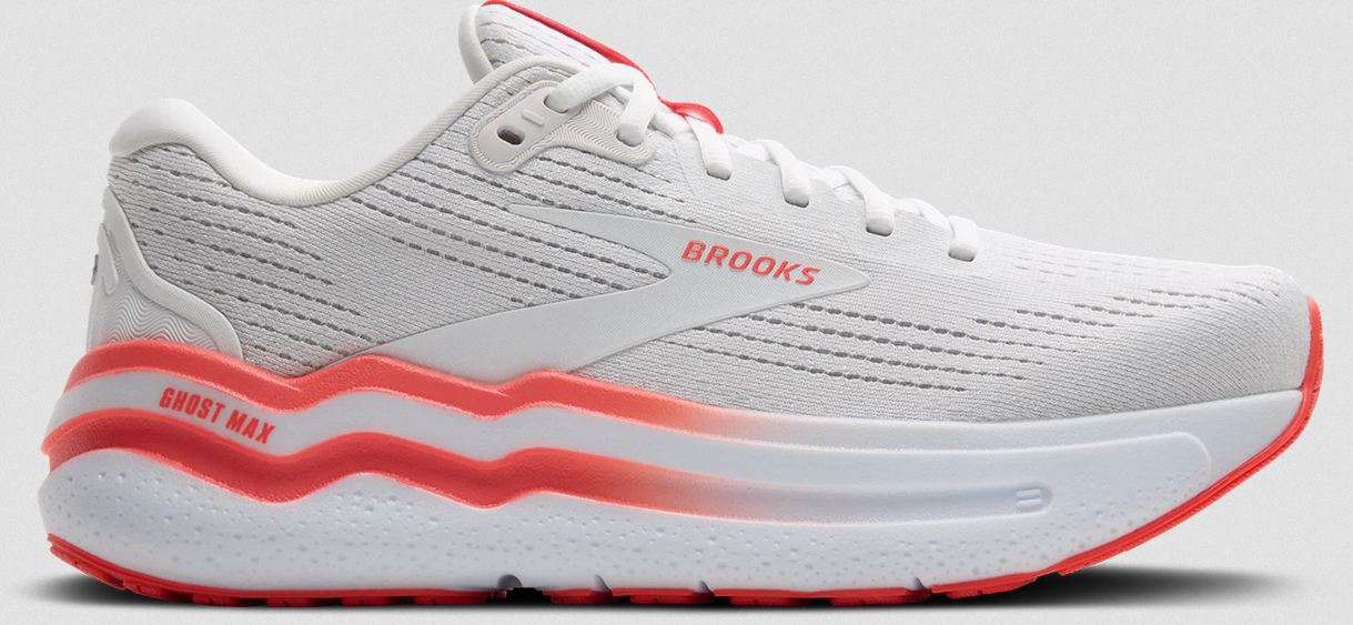 NOWE BUTY BROOKS GHOST MAX 2 WHITE/HOT CORAL ROZMIAR 36,5/MP 23CM