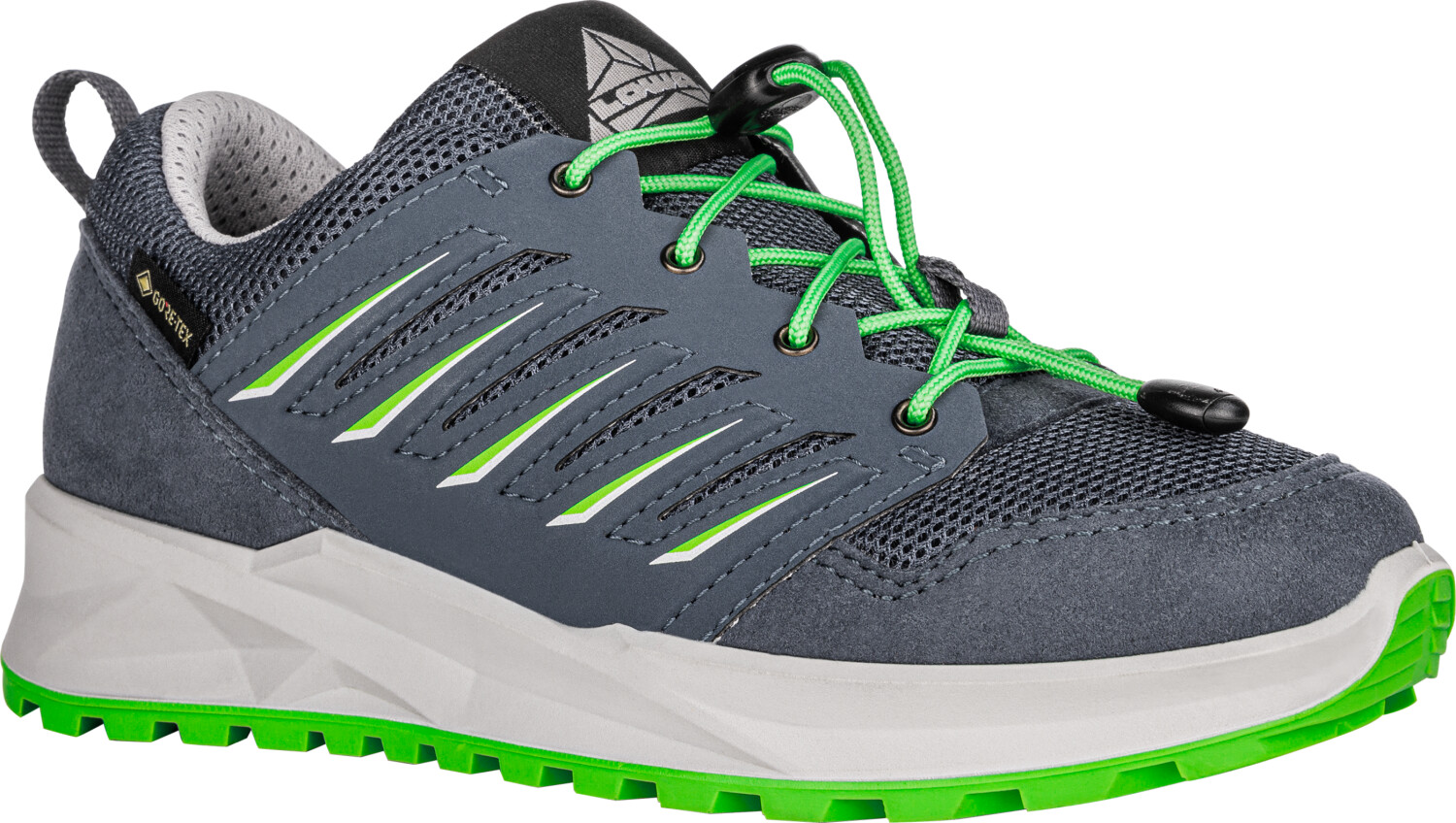 NOWE BUTY LOWA AXOS GTX LO JR STEEL BLUE/LIME ROZMIAR 31/19,5CM