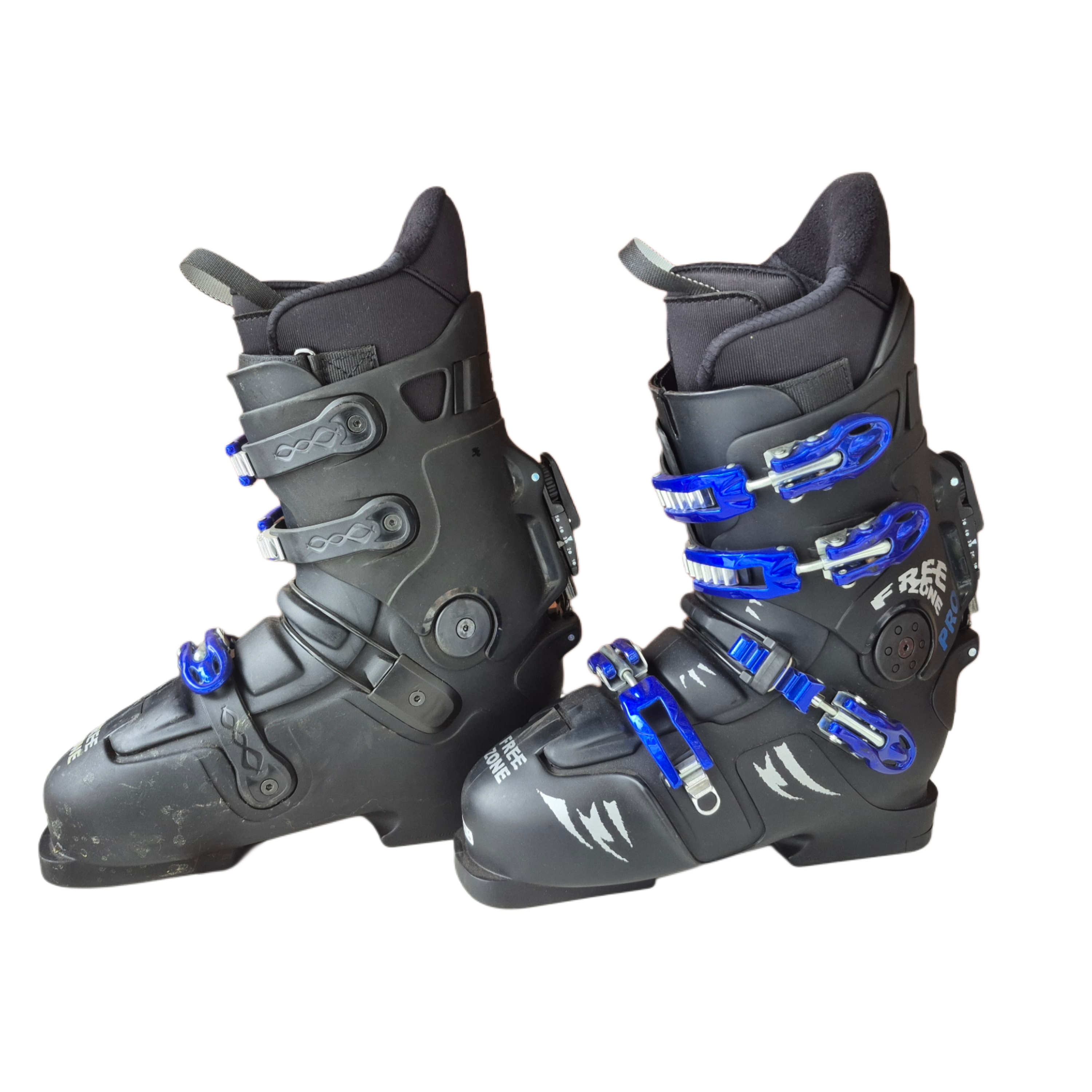 NOWE BUTY NARCIARSKIE HYBRYDOWE DEELUXE FREE ZONE BLACK/BLUE ROZMIAR 27CM