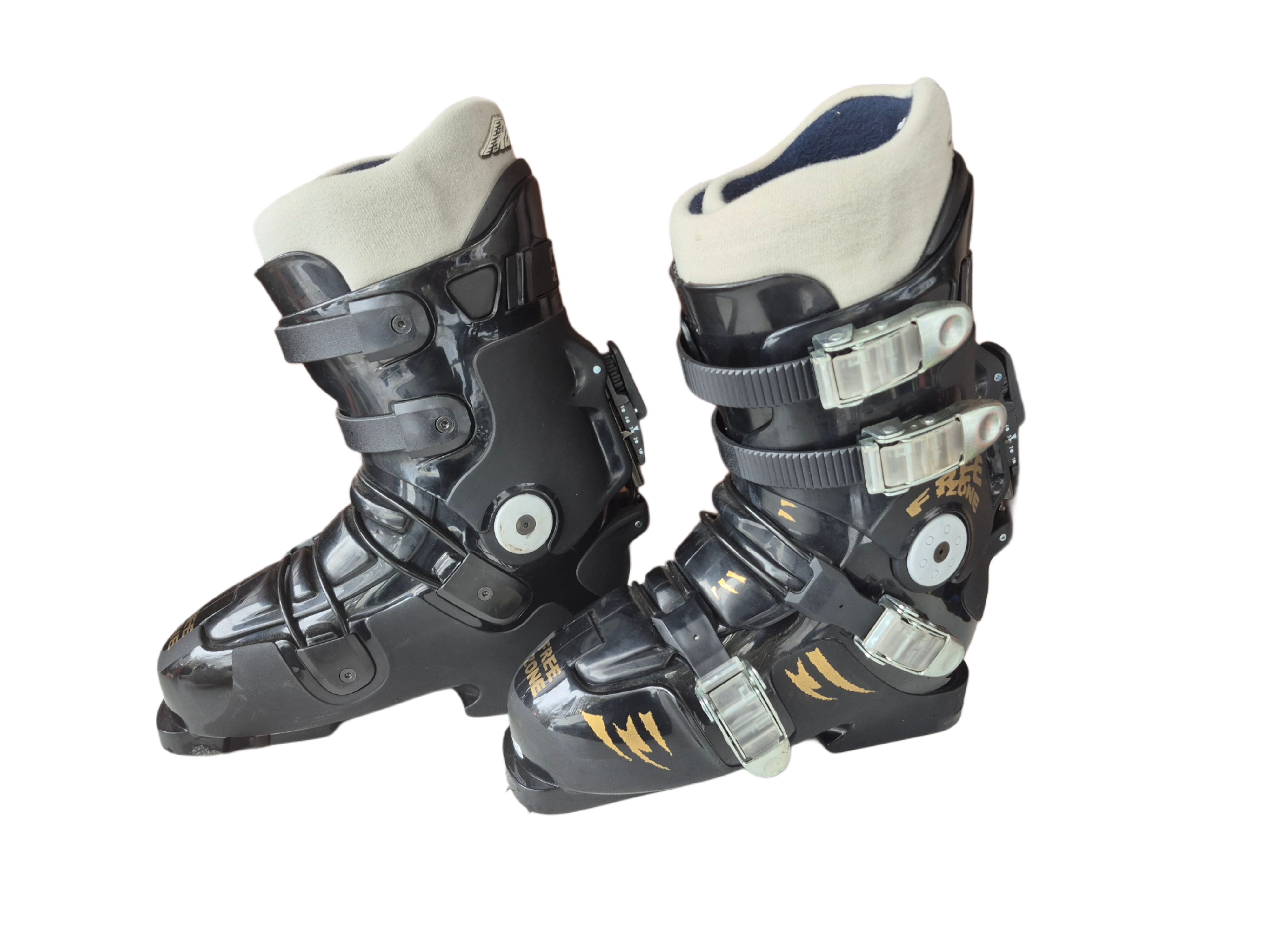 NOWE BUTY NARCIARSKIE HYBRYDOWE DEELUXE FREE ZONE BLACK/GOLD ROZMIAR 25CM