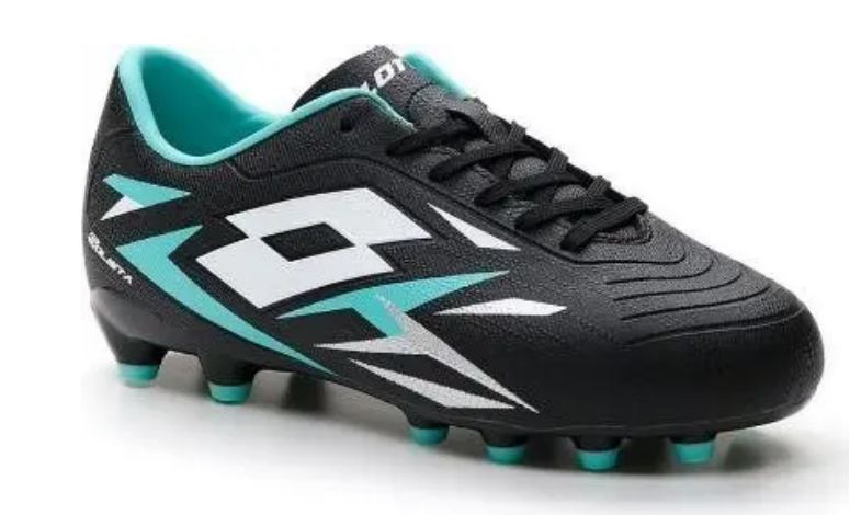 NOWE BUTY PIŁKARSKIE LOTTO SOLISTA 700 VI FG JR ALL BLACK/WHITE ROZMIAR 33/21CM