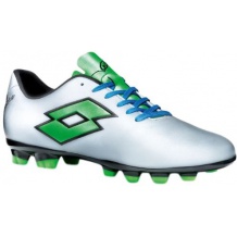 NOWE BUTY PIŁKARSKIE LOTTO SOLISTA TX SILVER GREY/GREEN ROZMIAR 40,5/26CM