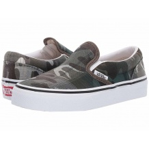 NOWE BUTY VANS CLASSIC SLIP ON PLAID CAMO GRAPE LEAF/TRUE WHITE ROZMIAR 31/18,5CM/UK 13