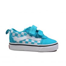 NOWE BUTY VANS WARD V TODDLER CHECKERBOARD SCUBA BLUE/WHITE ROZMIAR EU 21-11,5CM
