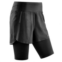 NOWE DAMSKIE SPODENKI CEP RUN 2 IN 1 SHORTS 3.0 WOMEN BLACK ROZMIAR V