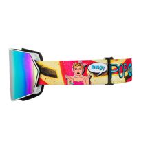 NOWE GOGLE POP EYES BETTY WHITE - SILVER BLUE MIRROR DL CAT.2