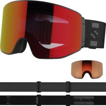 NOWE GOGLE SALOMON SENTRY PRIME BLACK / SZYBA SIGMA PHOTO POPPY RED S1-S3 + DODATKOWA SZYBA S1