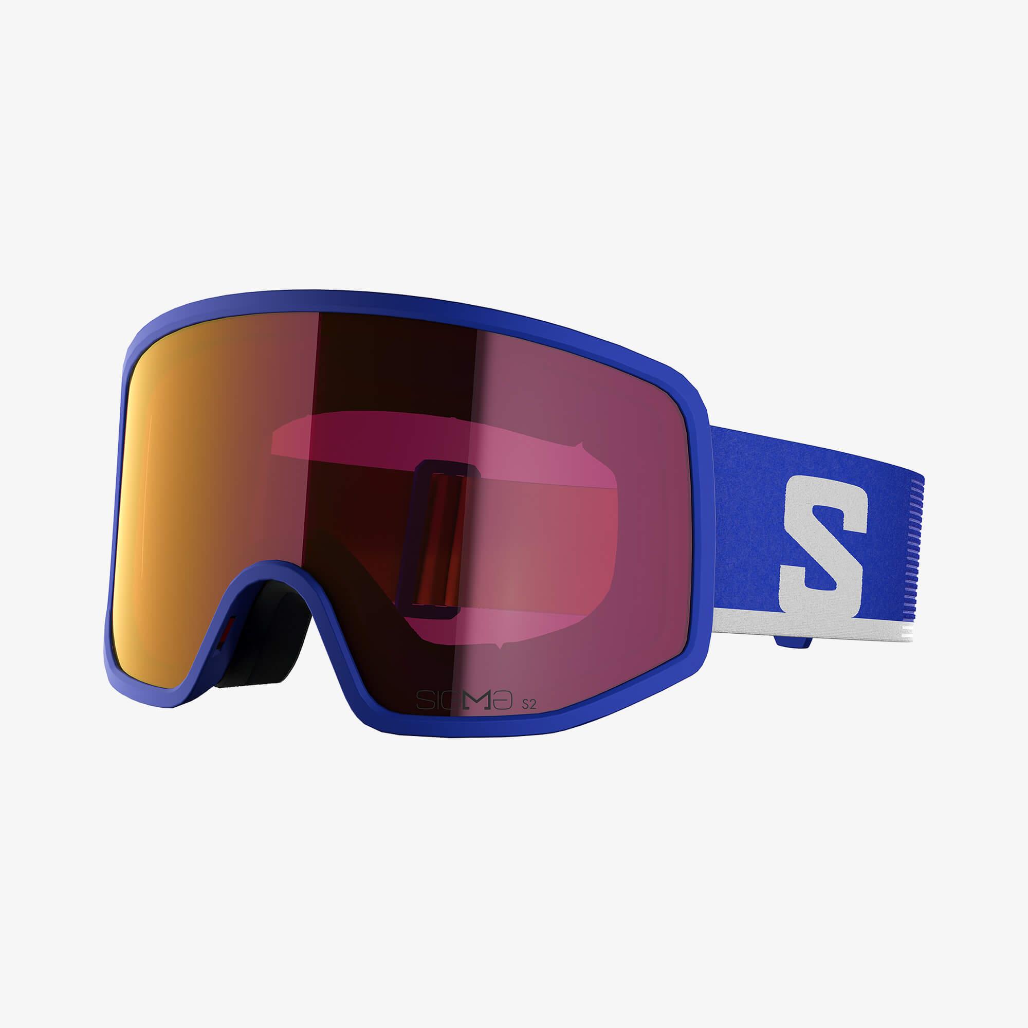 NOWE GOGLE SALOMON SENTRY PRO S RACE BLUE/ SZYBY SIGMA POPPY RED S2 + SIGMA LIGHT BLUE S1