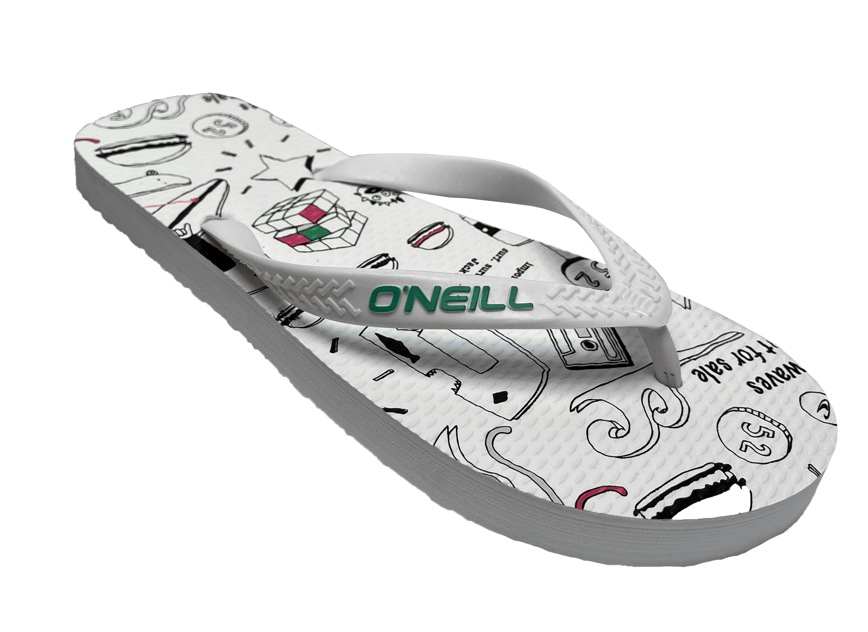 Nowe japonki/klapki O'neill FW Script Boy White, rozmiar 38