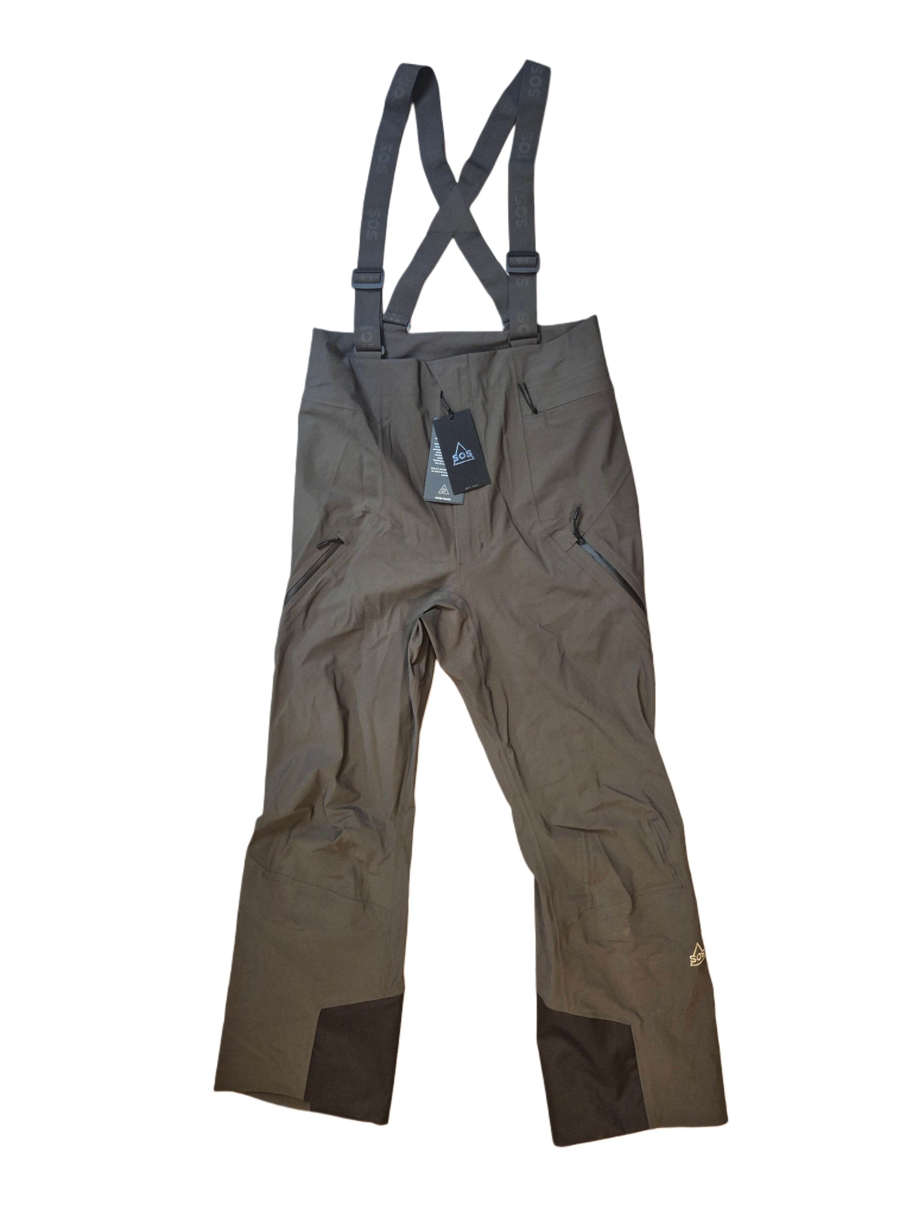 NOWE MĘSKIE SPODNIE SOS THE HOVERLA BIB 3L PANT DARK OLIVE ROZMIAR L 15/15K