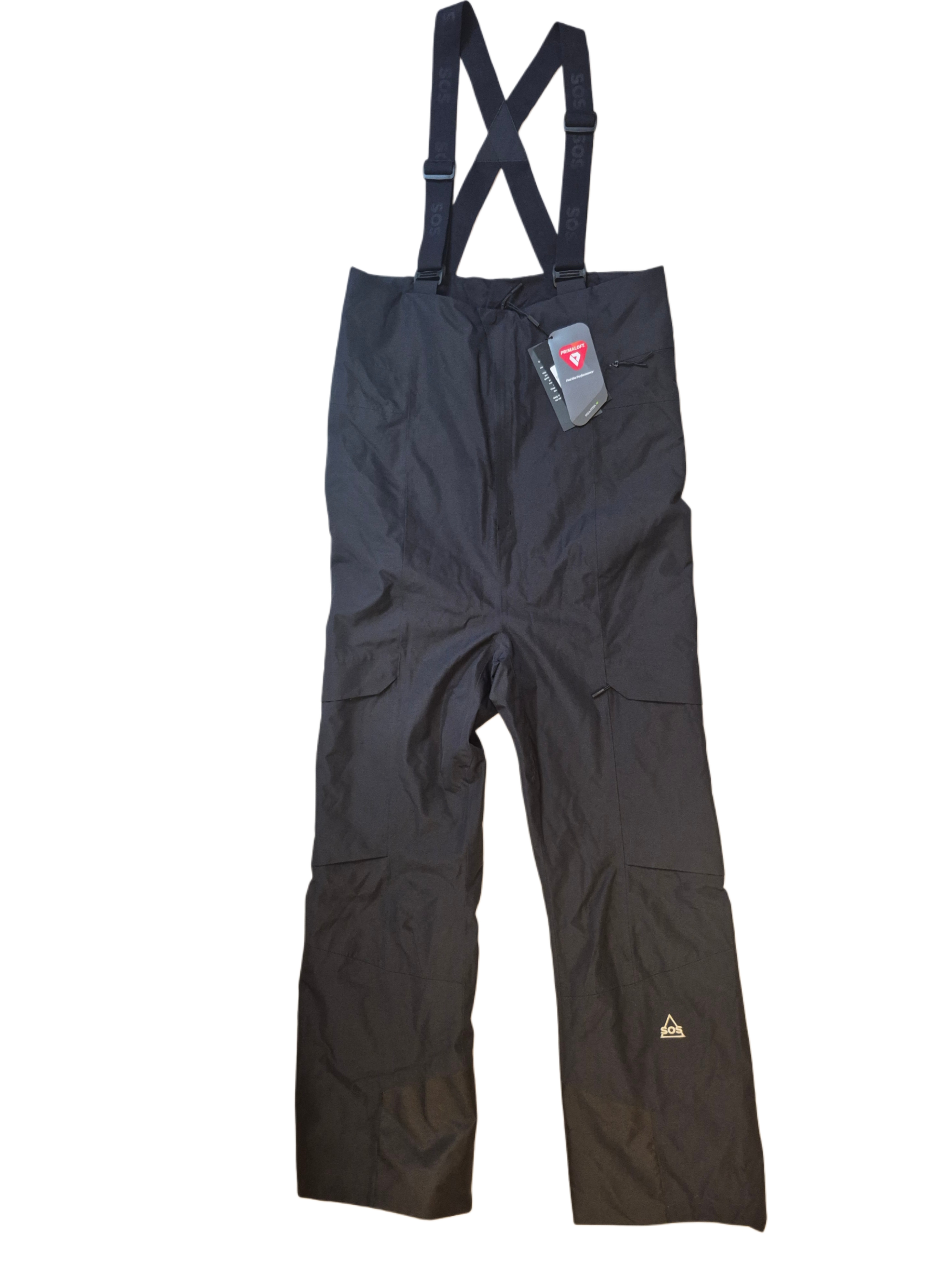 NOWE MĘSKIE SPODNIE SOS THE CHISO BIB PANT BLACK ROZMIAR L 15/15K
