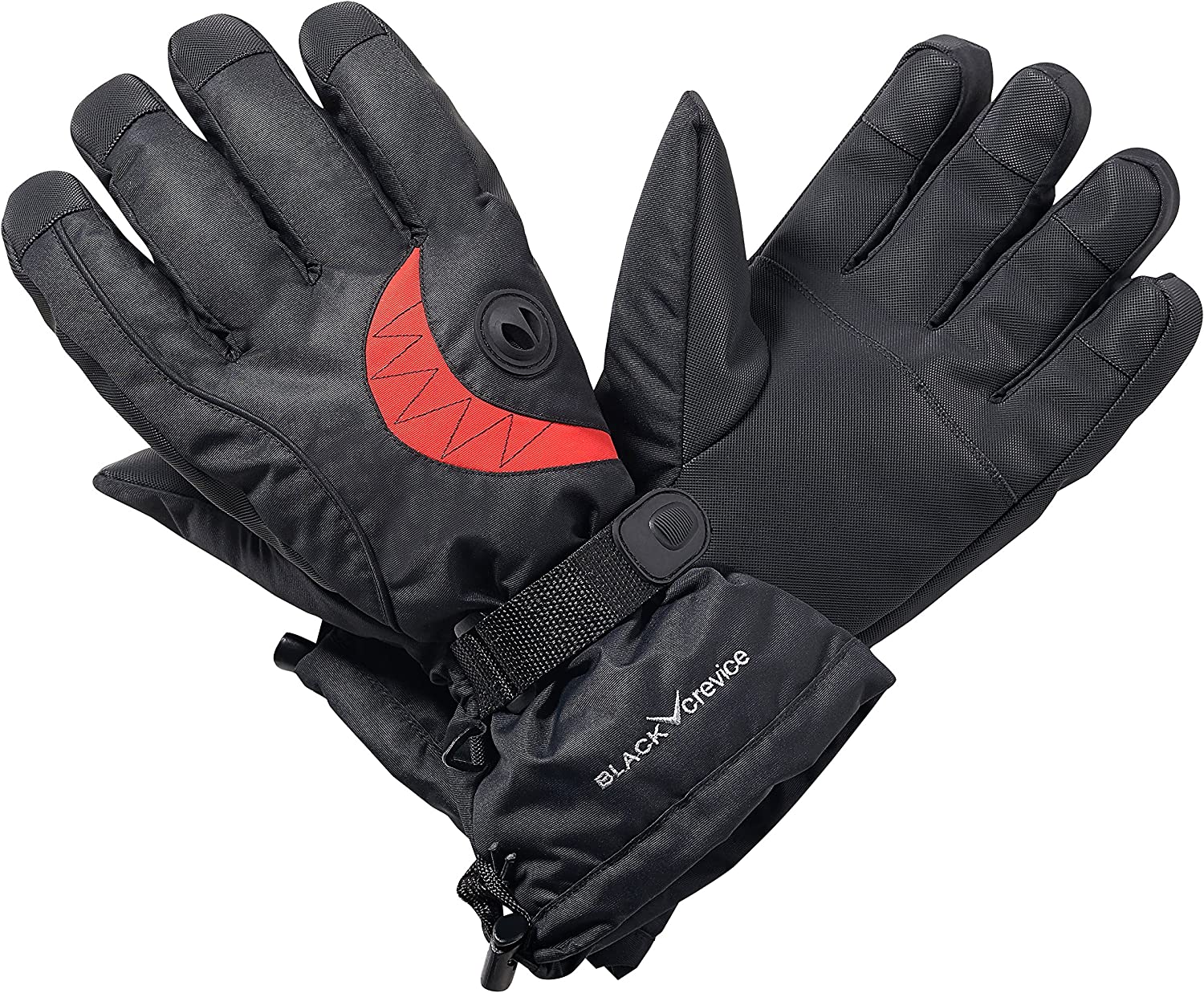 Nowe rękawice narciarskie Black Crevice black/red, rozmiar M/8