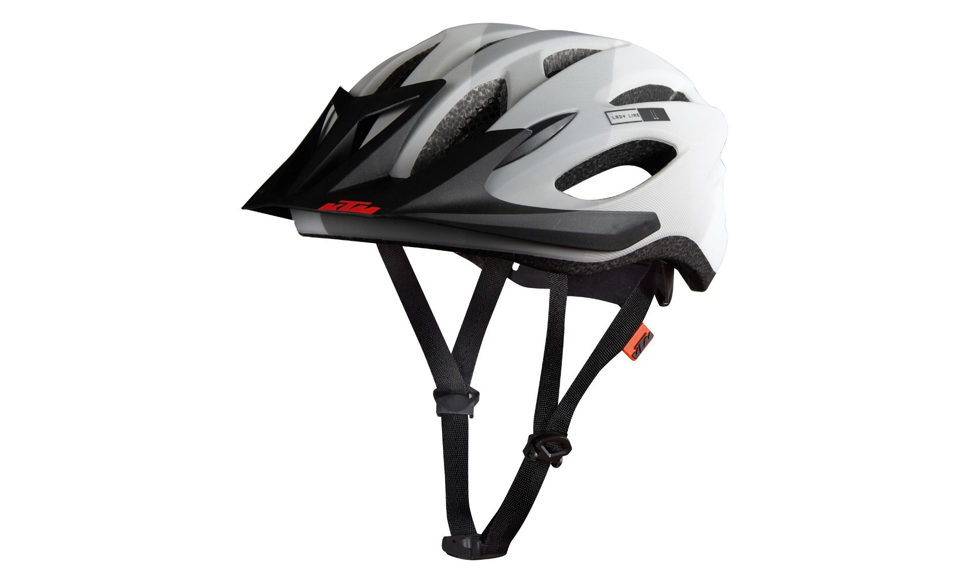 NOWY KASK ROWEROWY KTM LADY LINE WHITE GREY MATT ROZMIAR 54-58 CM