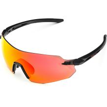 OKULARY ROWEROWE BRIKO SUPERLEGGERO 2 LENSES MATT BLACK - RED MIRROR Cat.3/YELLOW Cat.1