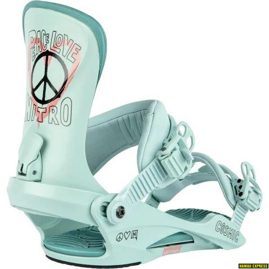 POWYSTAWOWE WIĄZANIA SNOWBOARD NITRO COSMIC LOVE PEACE NITRO ROZMIAR S/M (23-26,5 CM) 2025