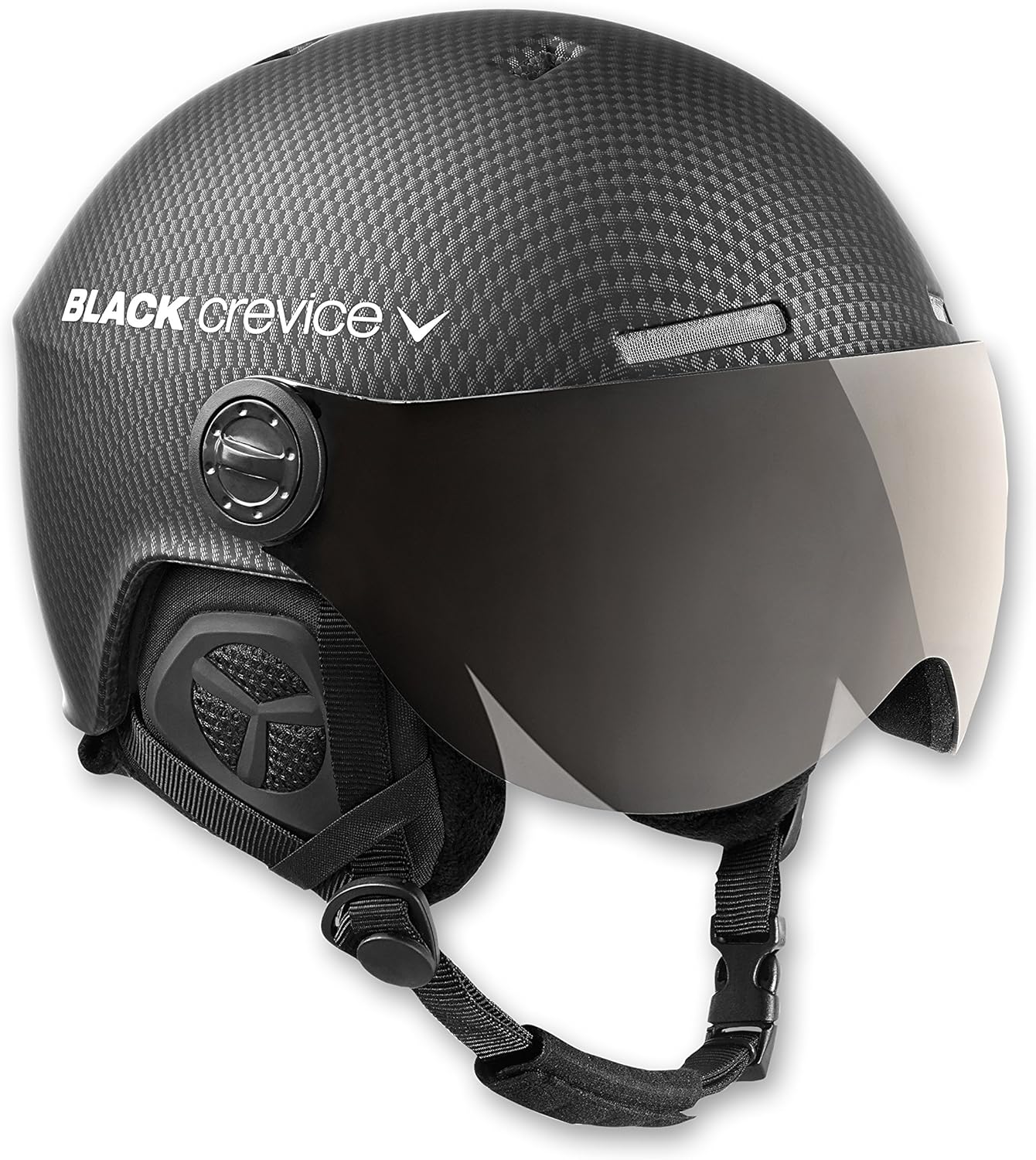 Powystawowy kask narciarski Black Crevice Arlberg Black Carbon, rozmiar 58-61 cm