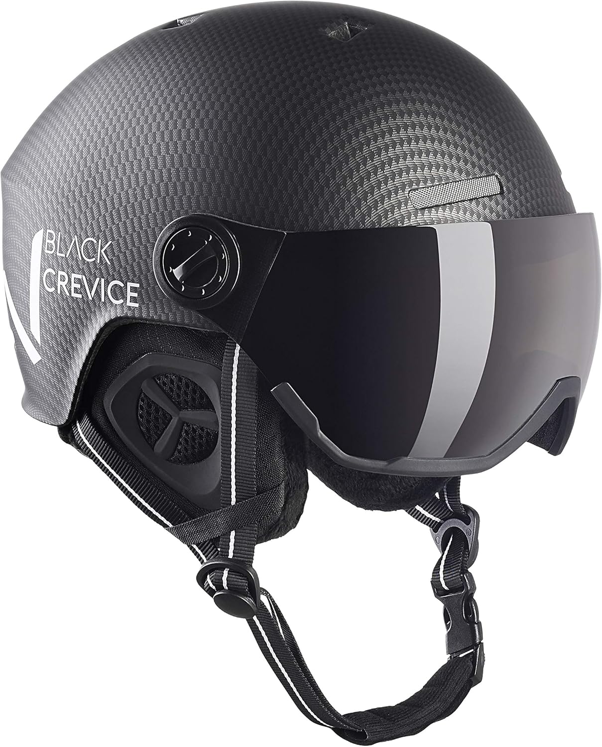 Powystawowy kask narciarski Black Crevice Kaprun Black Carbon, rozmiar 58-61 cm