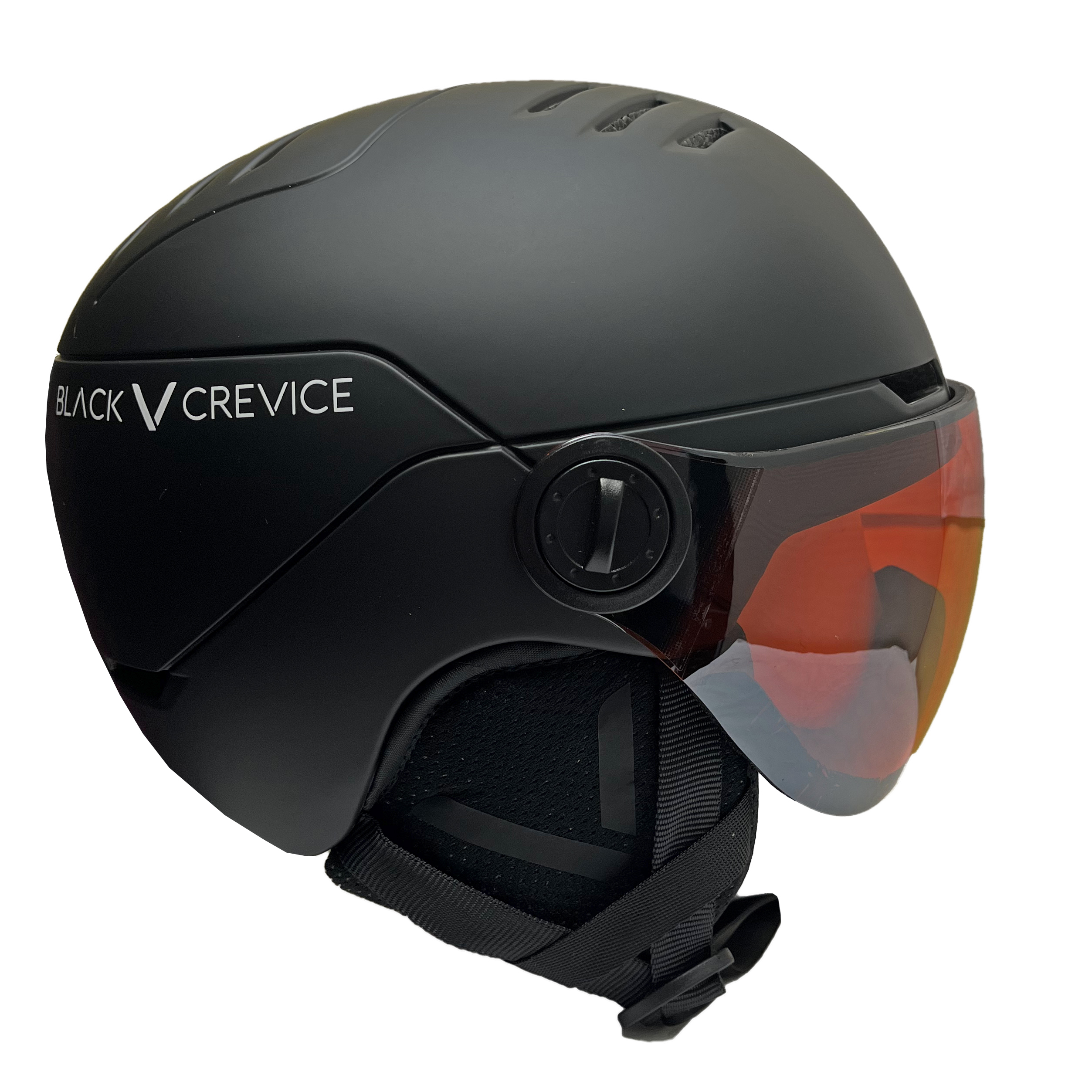 Powystawowy kask narciarski dziecięcy Black Crevice LR-H18, rozmiar 52-54 cm