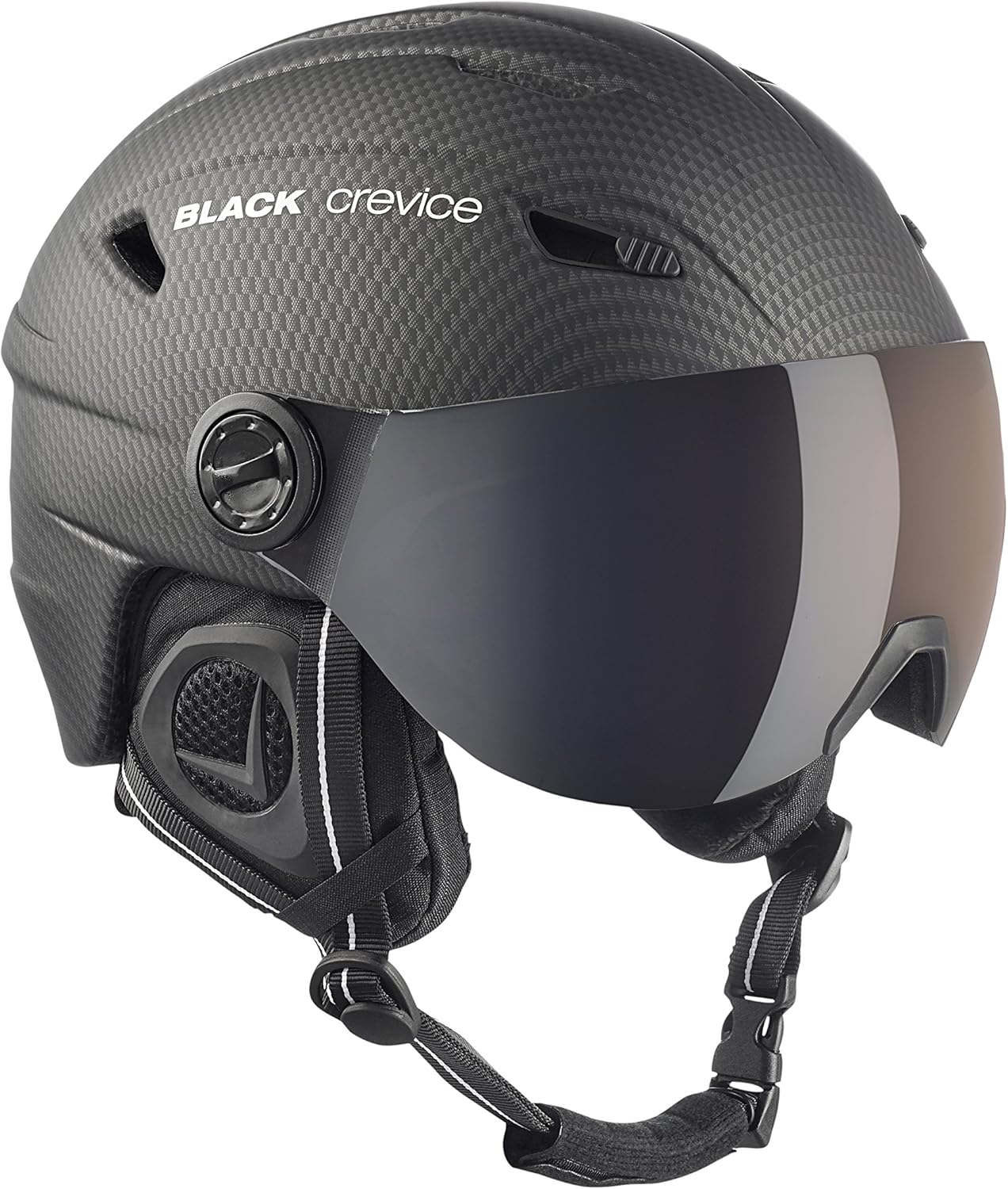 Powystawowy kask narciarski Black Crevice Silvretta Black Carbon, rozmiar 57-58 cm