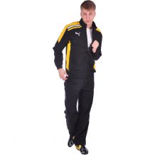 PUMA ESITO WOVEN SUIT BLACK YELLOW DRES DZIECIĘCY BLUZA SPODNIE R. 176 CM <is>