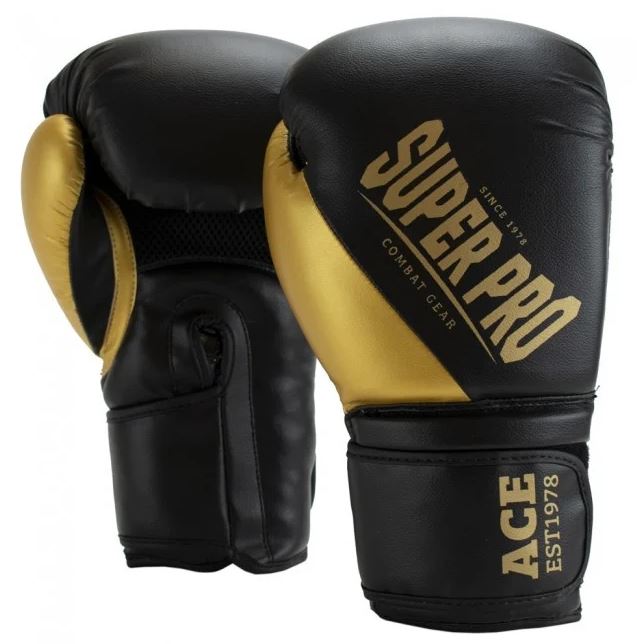 Rękawice bokserskie Super Pro Combat Gear Black/Gold 10 oz
