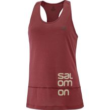 SALOMON CROSS RUN GRAPHIC TANK W CABERNET KOSZULKA SPORTOWA DO BIEGANIA R. L <is>