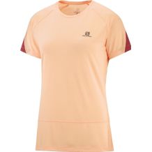 SALOMON CROSS RUN SS TEE W APRICOT KOSZULKA SPORTOWA DO BIEGANIA R. L <is>