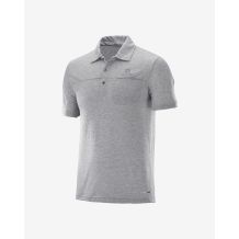 SALOMON EXPLORE POLO M LIGHT GREY KOSZULKA SPORTOWA Z KOŁNIERZYKIEM ROZMIAR S <is>