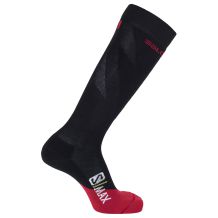 SALOMON S MAX MERINO BLACK/RED SKARPETY NARCIARSKIE SNOWBOARDOWE ROZMIAR L (42-44) <is>