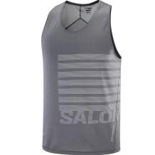 SALOMON SENSE AERO SINGLET GFX M CASTLEROCK NOWA MĘSKA KOSZULKA SPORTOWA ROZMIAR M <is>