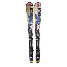 SALOMON X RACE JUNIOR UŻYWANE NARTY ZJAZDOWE Z WIĄZANIAMI DZIECIĘCE 100 CM <is>