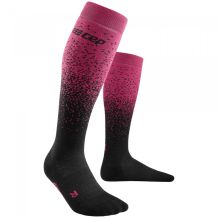 MĘSKIE SKARPETY CEP SNOWFALL MERINO SOCKS MEN BLACK/PURPLE ROZMIAR III/M