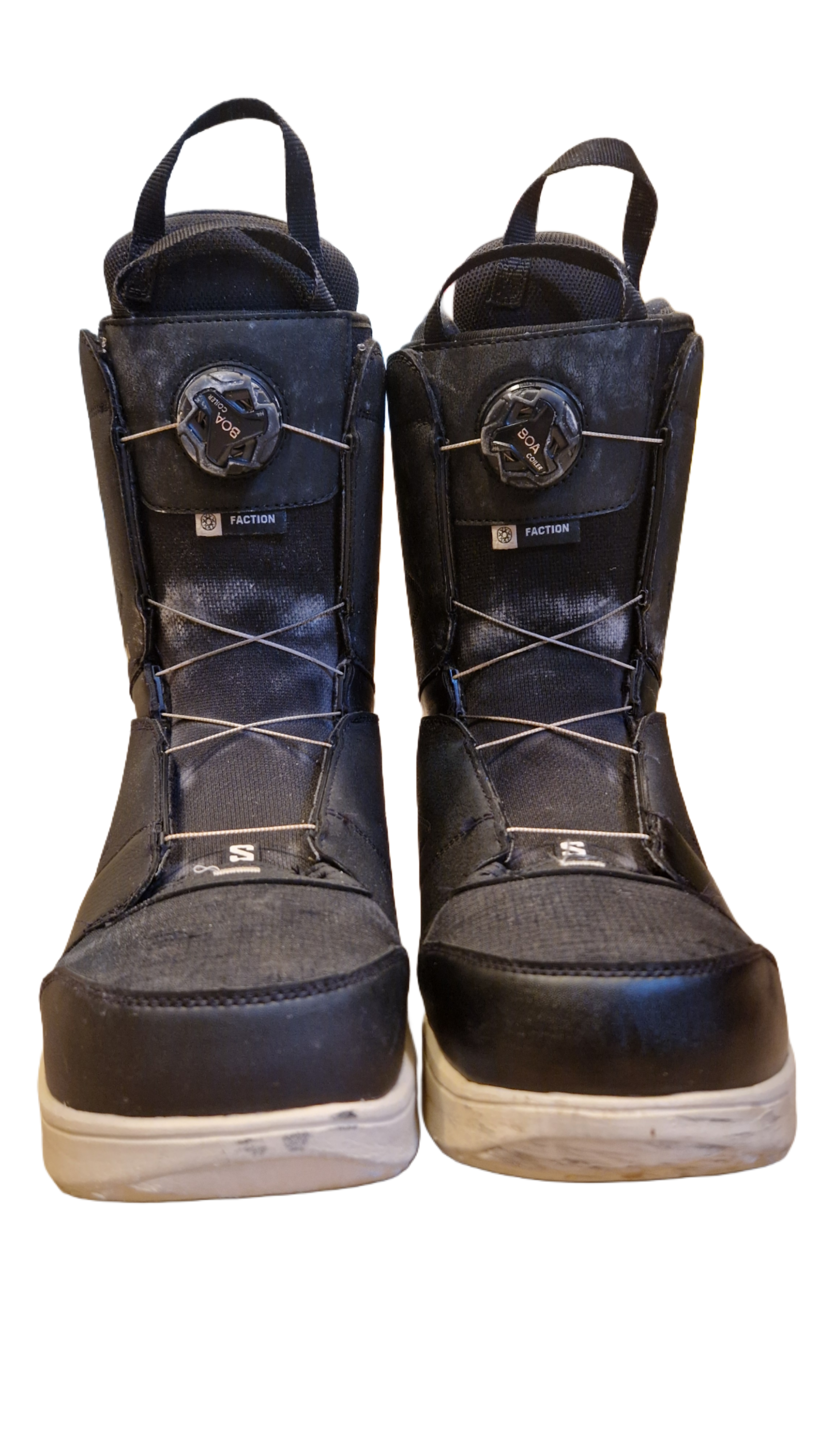 UŻYWANE BUTY SNOWBOARD SALOMON FACTION BOA BLACK/WHITE ROZMIAR 30CM EU: 45.5