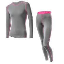 ZESTAW BIELIZNY LÖFFLER WOMEN SET LONG TRANSTEX WARM GREYMELANGE/PINK ROZMIAR XXL/46