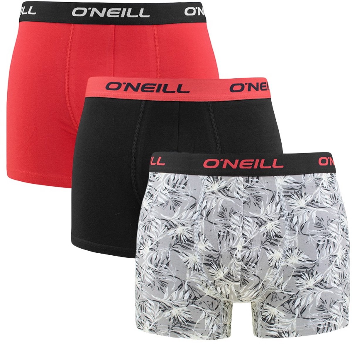 ZESTAW BOKSEREK MĘSKICH O\'NEILL BOXERS 3-PACK FROZEN LEAFS ROZMIAR L